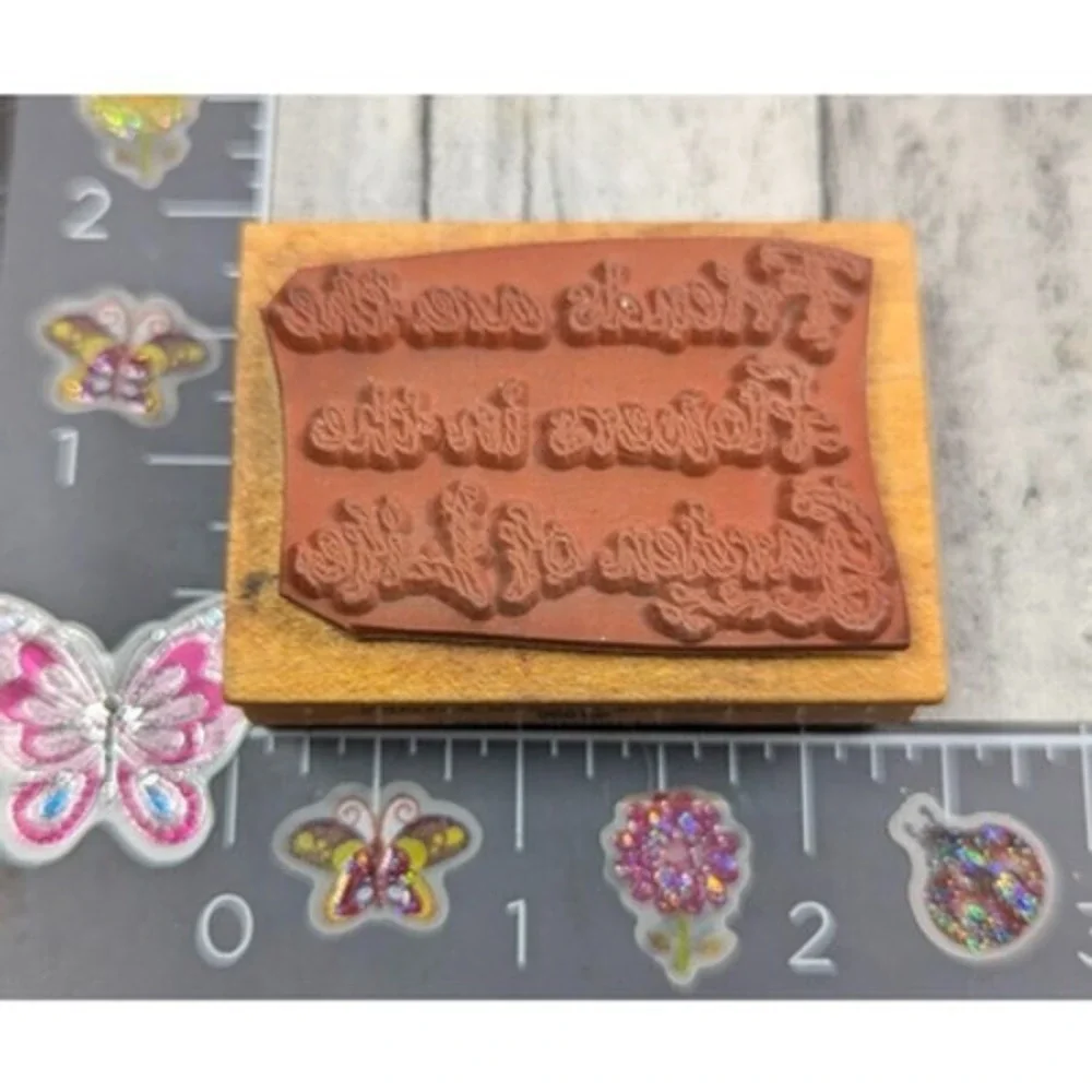 Comotion Friends Are The Flowers Garden Life Rubber Stamp Wood #A50